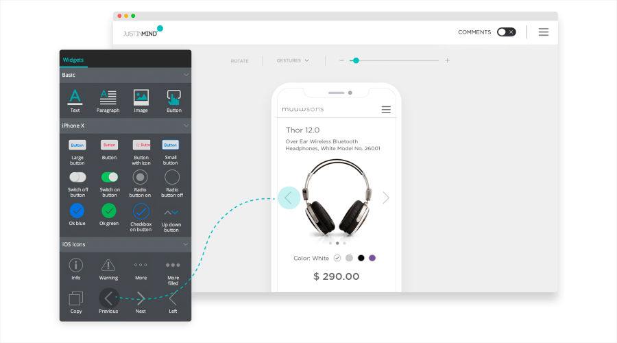 JustInMind - mobile app prototyping tool