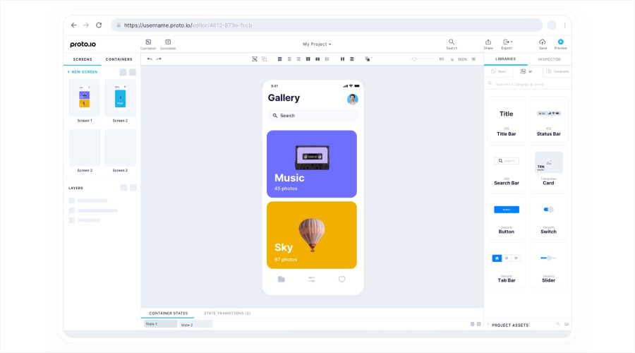 POP - mobile app prototyping tool