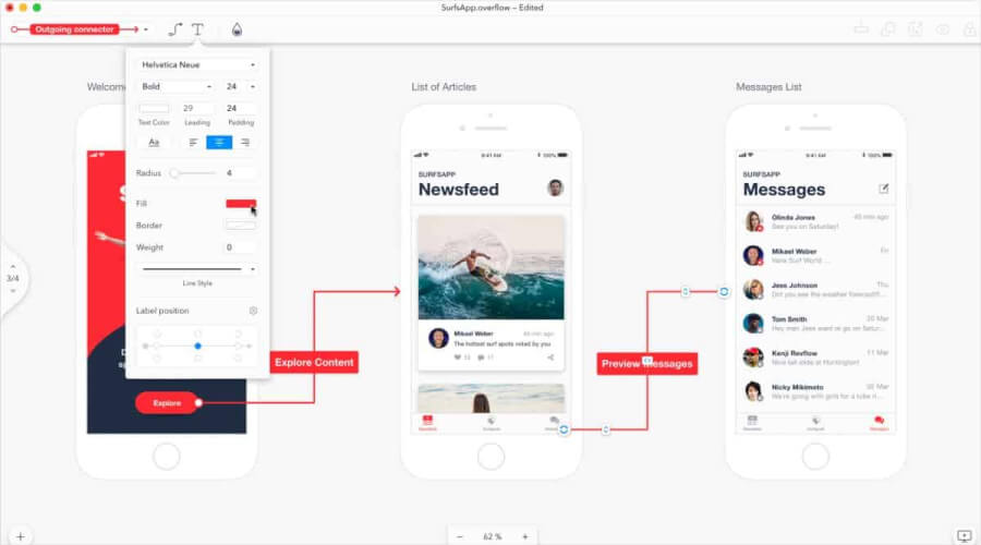 Web Flow - mobile app prototyping tool