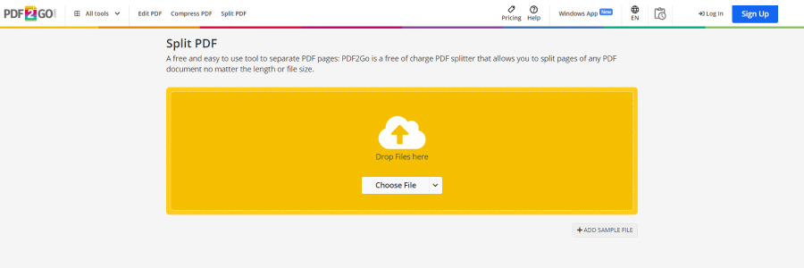 PDF2Go - Pdf Splitter Tool