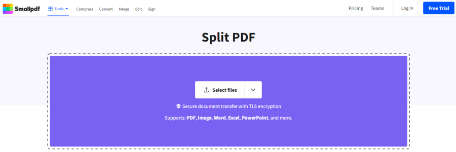 Smallpdf - Pdf Splitter Tool