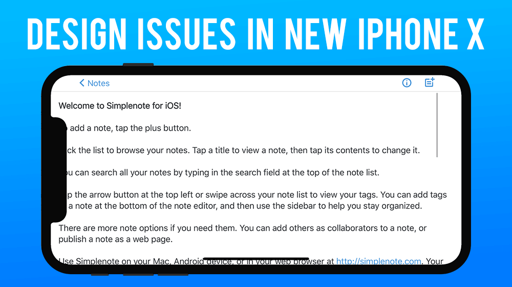 Design Issues in New iPhone X