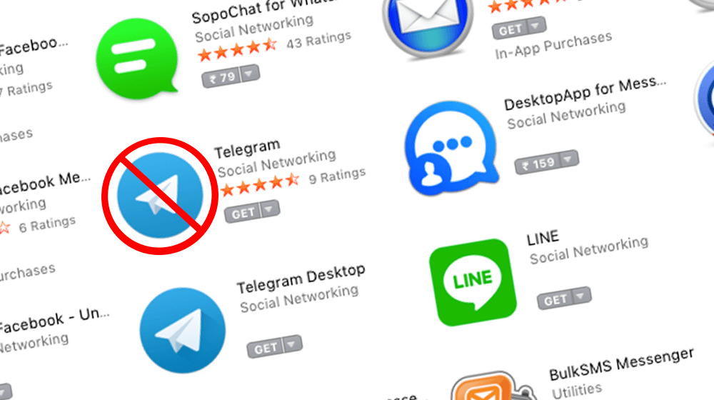 Apple app store's disappears Telegram and Telegram X messaging apps