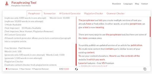 online Paraphrasing tool