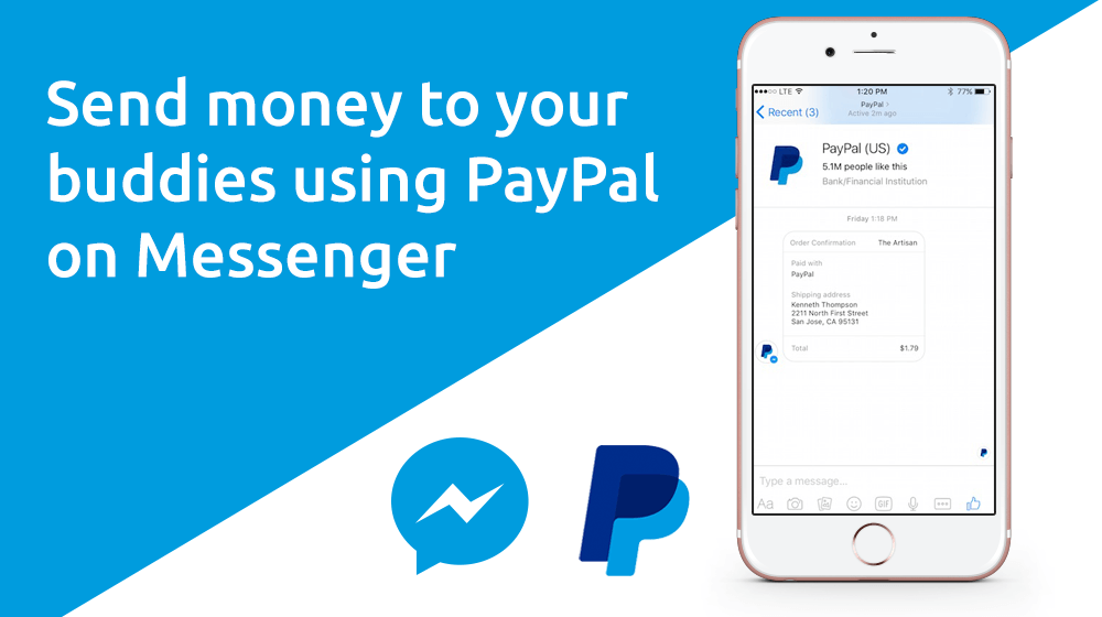 Send money to your buddies using PayPal on Messenger