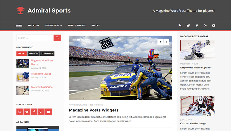 Admiral - WordPress Blog Themes