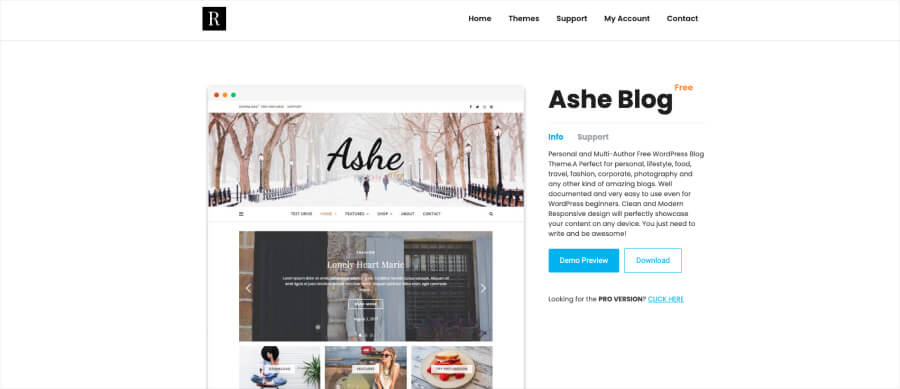 Ashe - WordPress Blog Theme