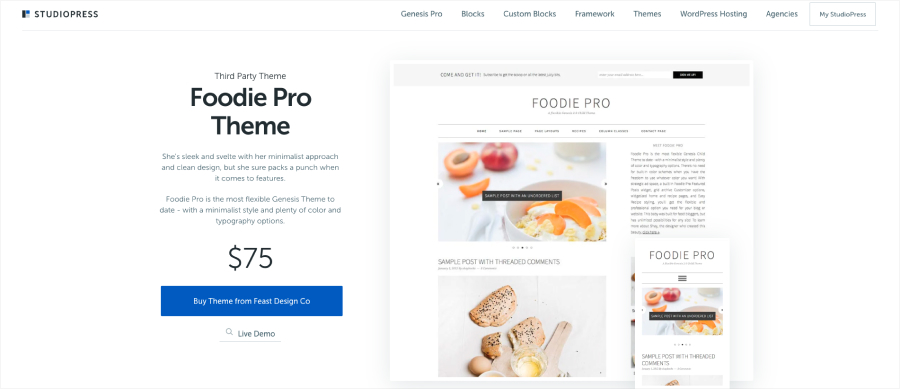 Foodie Pro - WordPress Blog Theme