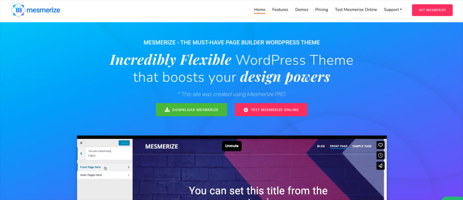 Mesmerize - WordPress Blog Theme