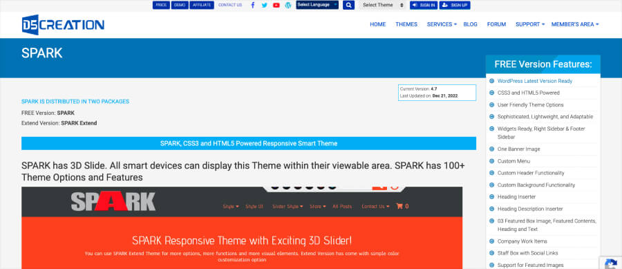 Sparker - WordPress Blog Theme