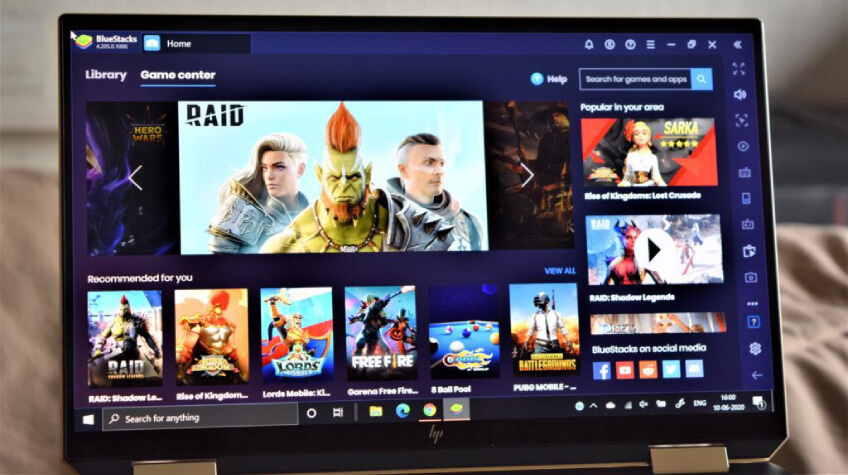Bluestacks games on pc featured