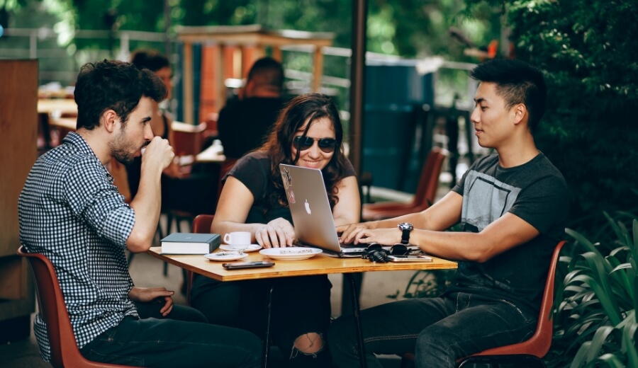 Employee enjoying flexibility and remote work