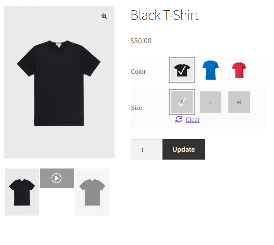 Variation Product - WooCommerce Variation Swatches