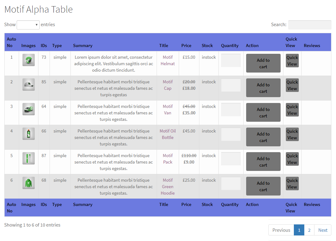 WooCommerce Product Table Listings Shortcodes. - WeeTech Solution Pvt Ltd WooCommerce Product Table Listings Shortcodes.