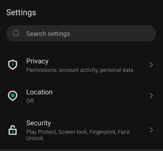 Android Mobile Setting