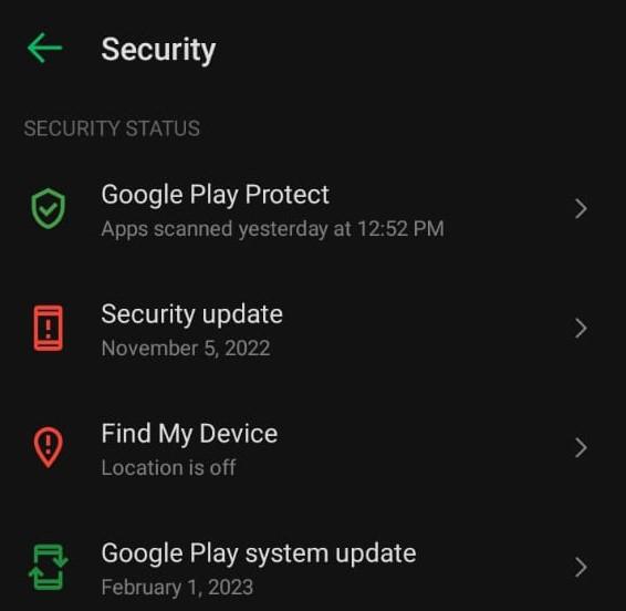 Android Mobile System Setting