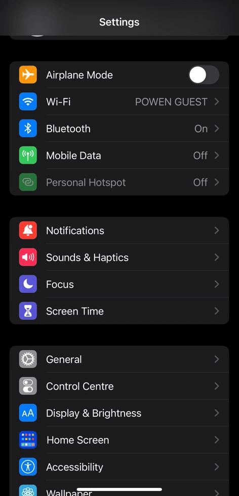 Navigate to Settings