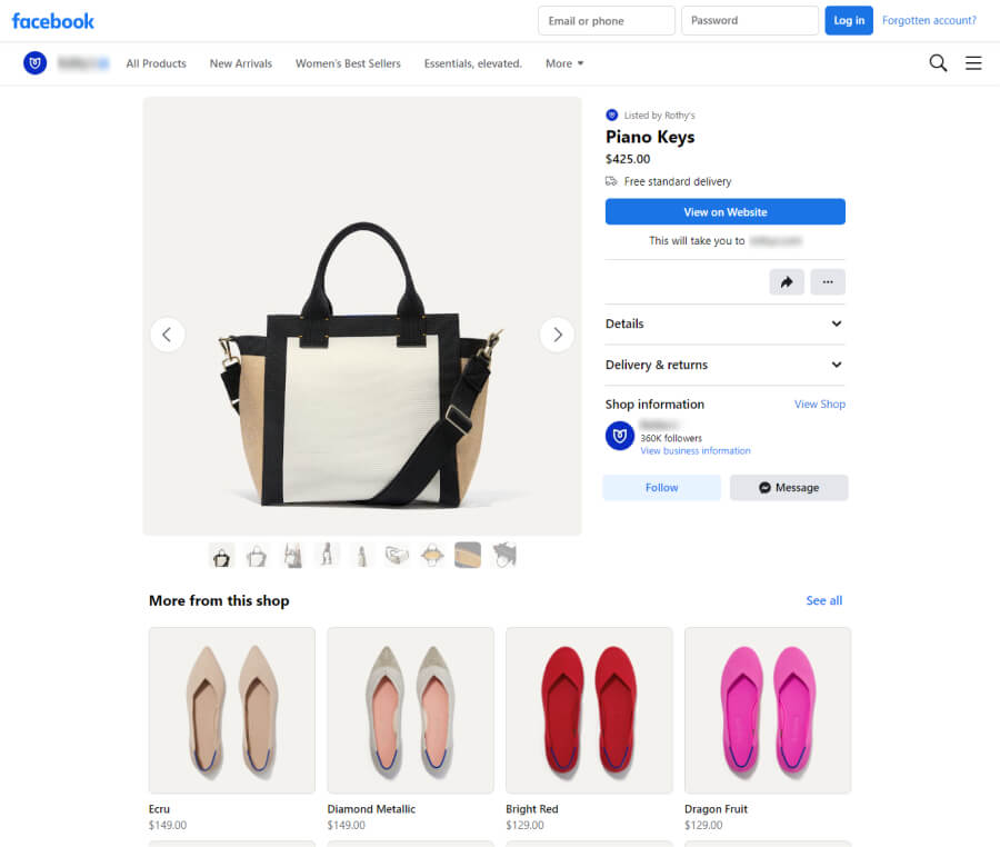 Product Detail Page - WooCommerce Facebook Product Feed