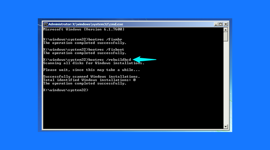 Repair Windows 11 Bootloader with Bootrec