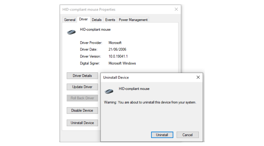 Uninstall Additional Mouse Drivers