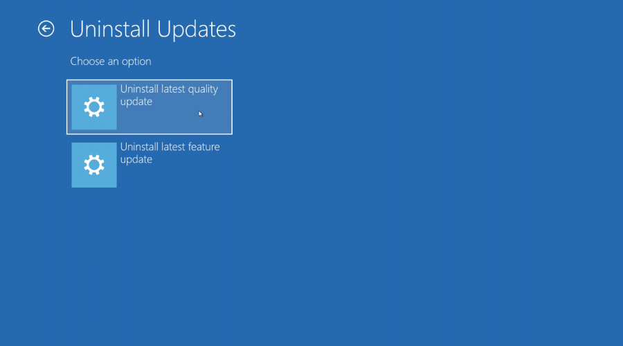 Uninstall Windows Update