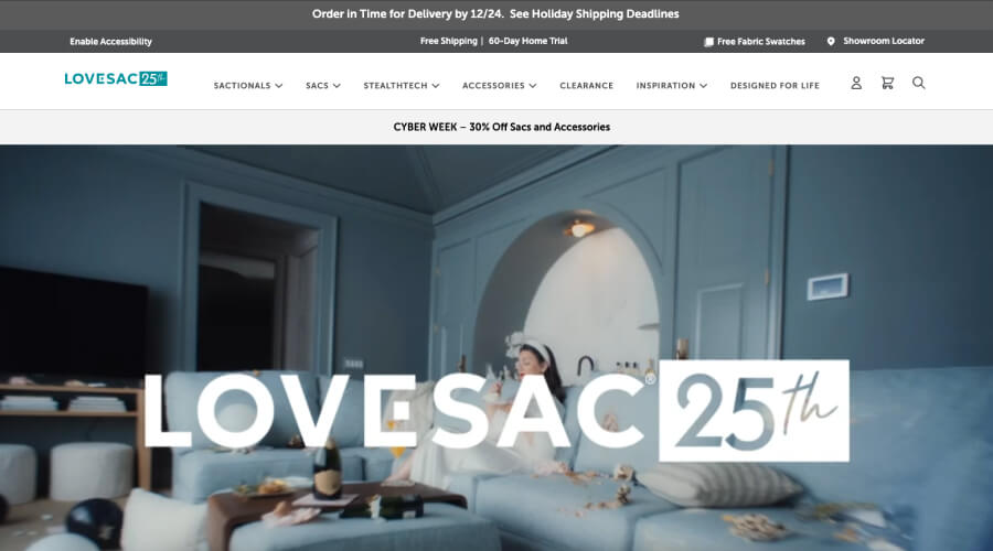 Lovesac (Customizable Furniture) - adobe commerce