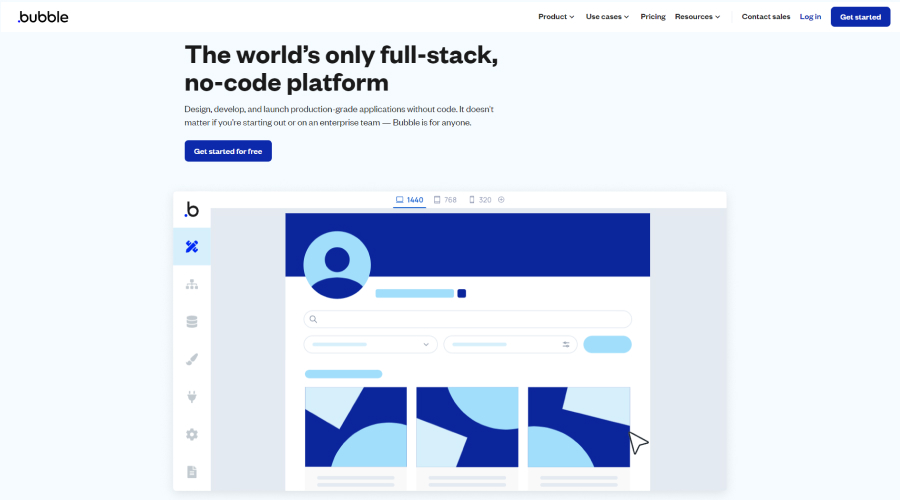 Bubble - no code app development platform