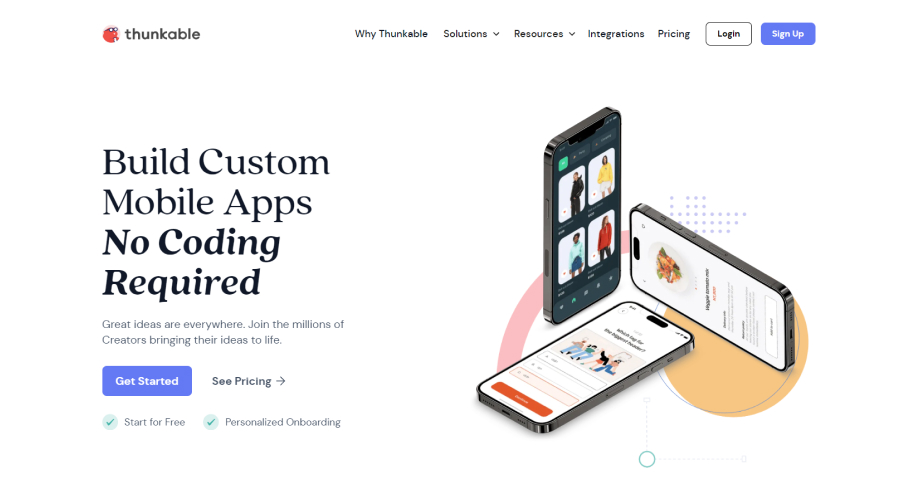 Thunkable - no code app development platform