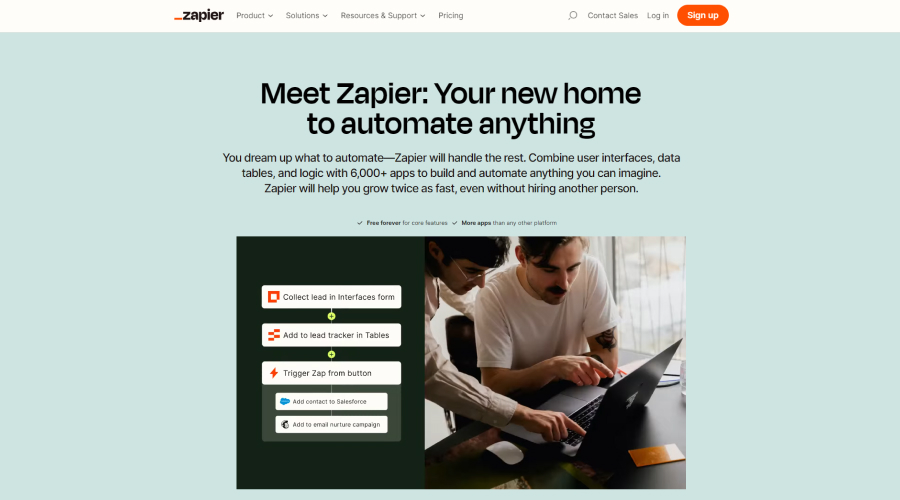 Zapier - no code app development platform