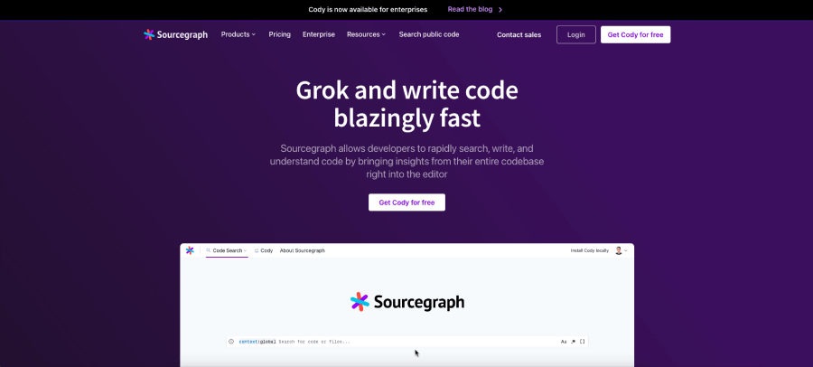 Code by Sourcegraph - ai tool for coding