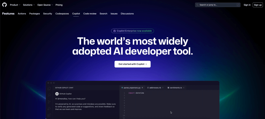 GitHub Copilot - ai tool for coding