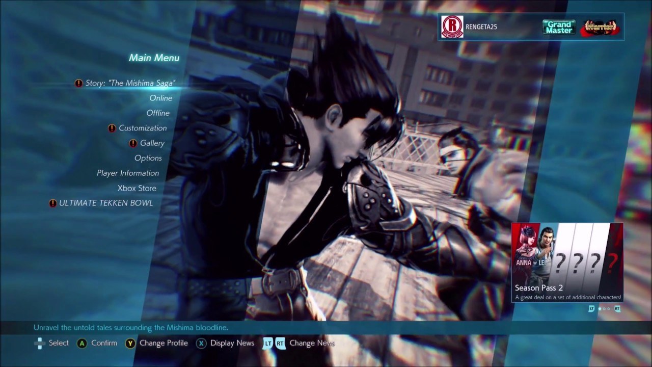 Tekken 7 menu ui