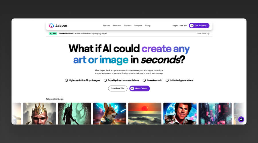 Jasper Art - meta ai image generator