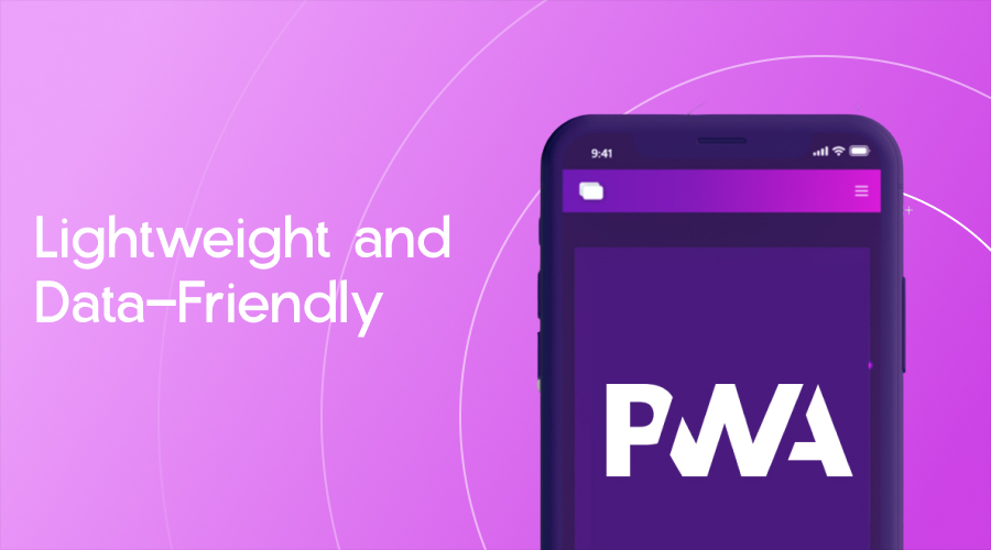Lightweight PWA using minimal device storage