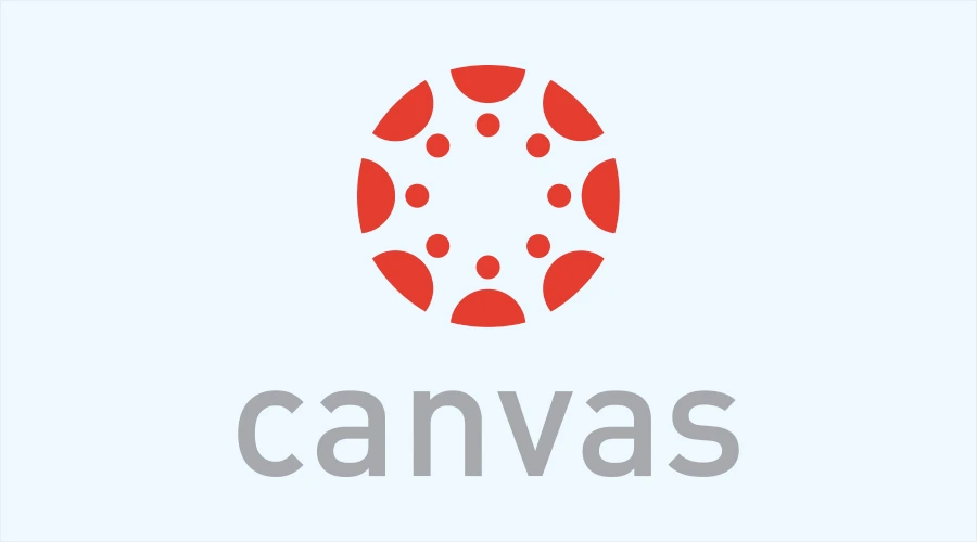 Canvas - WeeTech Solution Pvt Ltd The "canvas" logo in grey lowercase text beneath a circular red icon made of interconnected dots and arcs.