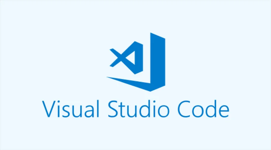 Visual Studio Code VS Code - WeeTech Solution Pvt Ltd Logo for Visual Studio Code featuring a blue stylized ribbon symbol and text on a light background.