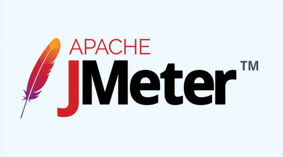 Apache JMeter - WeeTech Solution Pvt Ltd Apache JMeter logo showcasing a vibrant, multi-colored feather on the left and the red text "APACHE" above a bold black "JMeter".