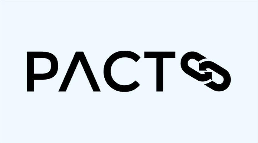 Pact - WeeTech Solution Pvt Ltd Pact logo featuring the word "PACT" in a bold black geometric font alongside an icon of two interlocking chain links.