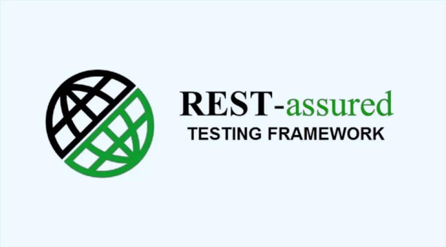REST Assured - WeeTech Solution Pvt Ltd Logo for REST-assured with a split black and green globe icon followed by the text "REST-assured TESTING FRAMEWORK".
