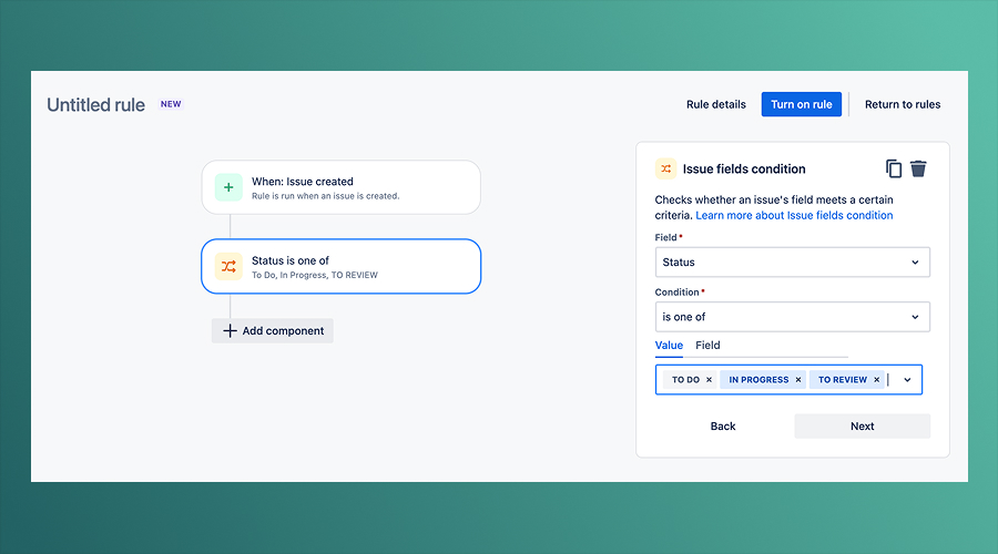Add conditions (optional) - WeeTech Solution Pvt Ltd Add conditions in Confluence Pages with Jira Automation