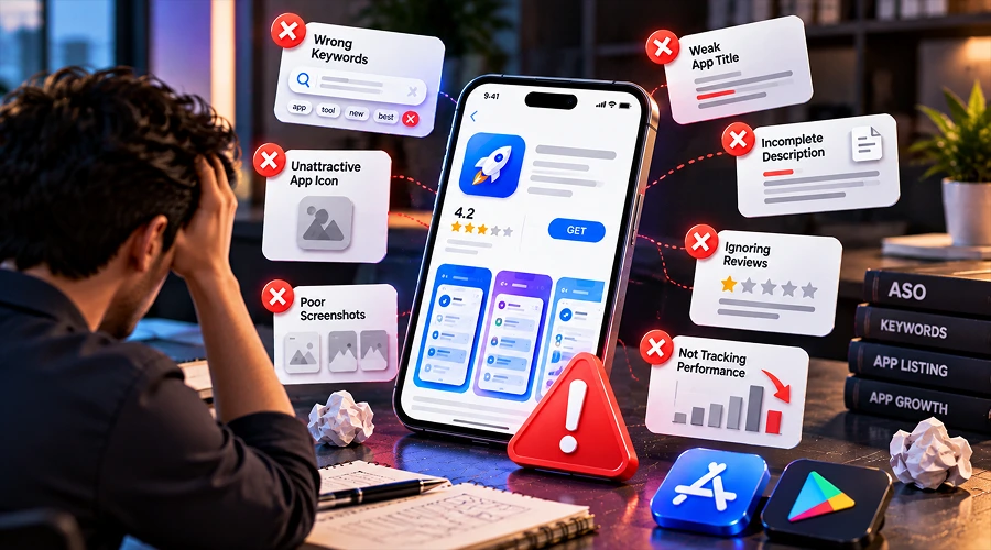 Common ASO Mistakes to Avoid - WeeTech Solution Pvt Ltd