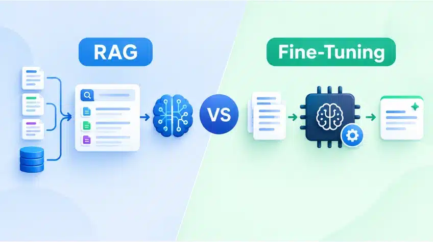 RAG vs Fine-Tuning Tech Infographic - WeeTech Solution Pvt Ltd
